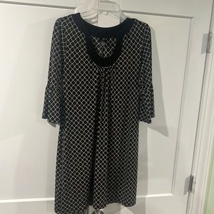 Midi dress with pattern
